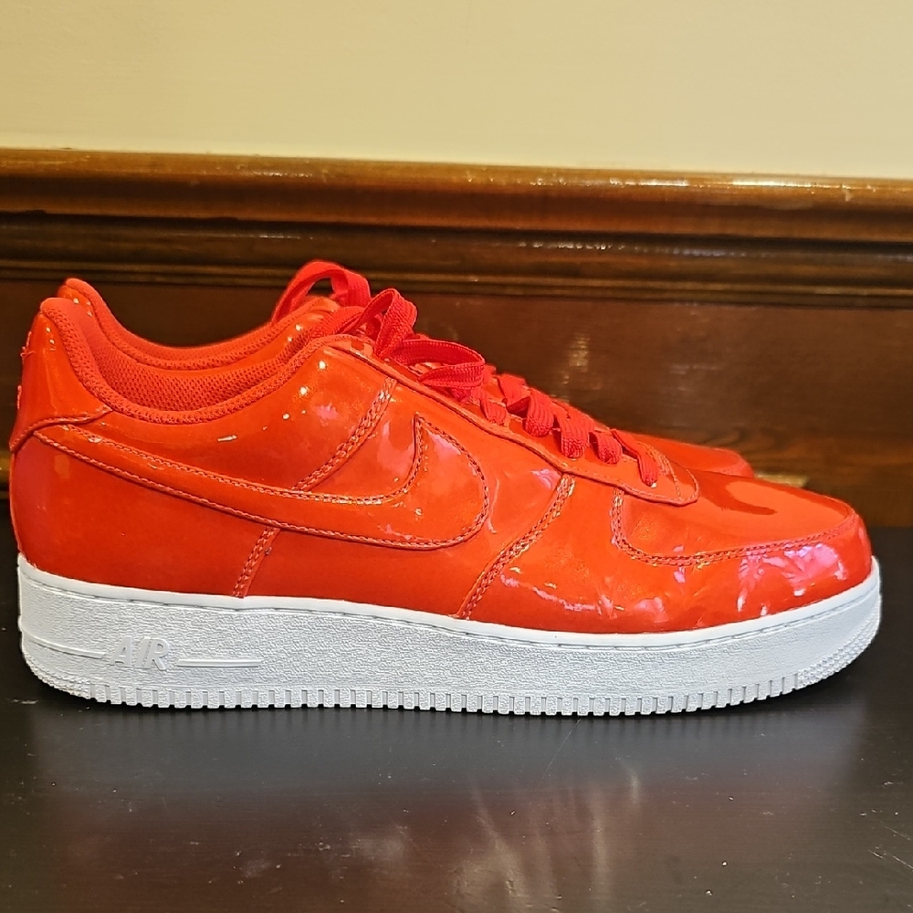 Nike Air Force 1 Glossy Red Sneakers